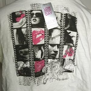 NEW Crop Top MAX Rave Graphic Tee "FABULOUS"  Sz XL Juniors